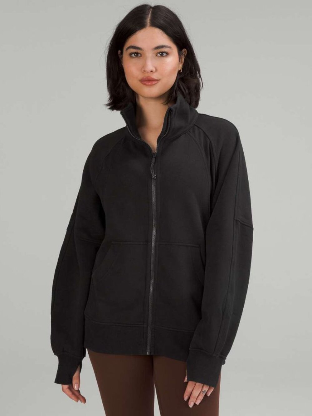 Lululemon Scuba Oversized Funnel-Neck Full Zip Black Size M/L
